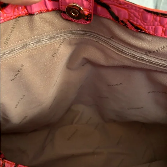 Brahmin Brooke Tote – Pink Feline Ombré Melbourne + Matching Pouch - Picture 5 of 9
